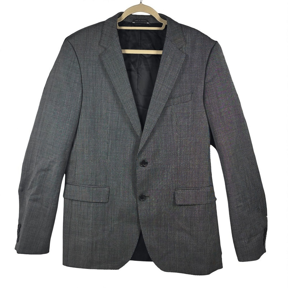 Hugo Boss The James4 Gray Textured Blazer Men's 42L Virgin Wool Sport Coat
